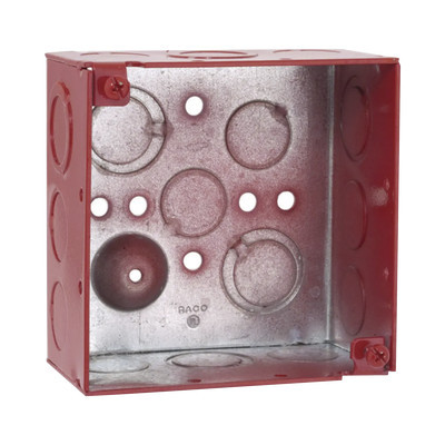 RACO HUB9113 Caja Cuadrada Galvanizada de 4" /Profundidad de