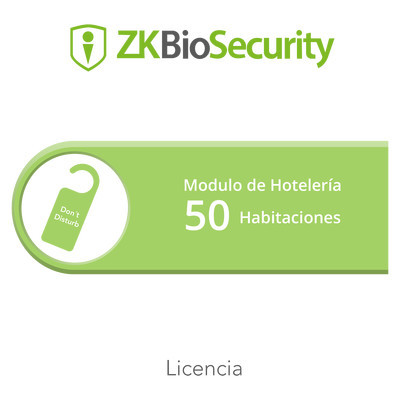 ZKTECO ZKBSHOTEL50 Licencia para ZKBiosecurity para modulo d