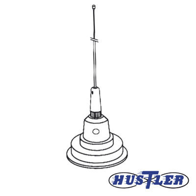 HUSTLER 1C100W Antena Movil en Color Blanco para Rango de Fr