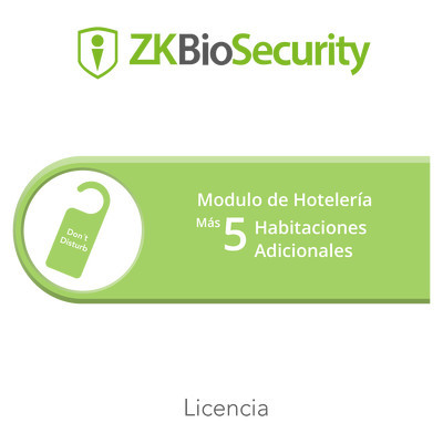 ZKTECO ZKBSHOTEL5ADD Licencia para ZKBiosecurity para modulo
