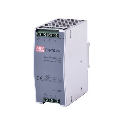 MEANWELL PWR7524 Fuente de Poder Industrial Riel DIN 24Vcc a