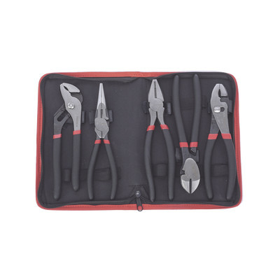 PRECISION PSTH01003 Juego de 5 Pinzas de 8" con Estuche. Inc