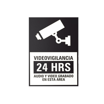 Syscom SYSCALVIDBN10 Etiquetas Adheribles Videovigilancia 24