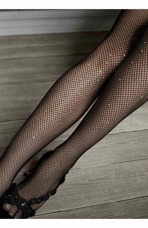 Ciorapi plasa cu cristale, colectia de lux Patrizia GUCCI for Marilyn G47 (Culoare: Negru, Marime: 1/2) - 1 | YEO