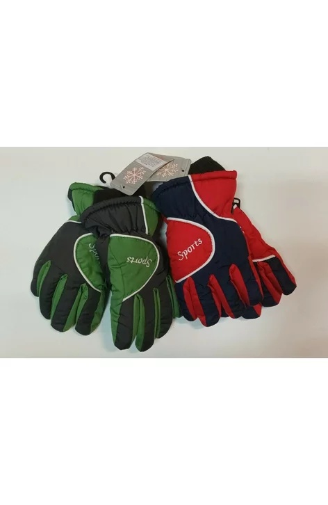 Manusi de ski pentru baieti  SPORT RN29 rosu, verde (Culoare: Multicolor, Marime: 20) - 1 | YEO