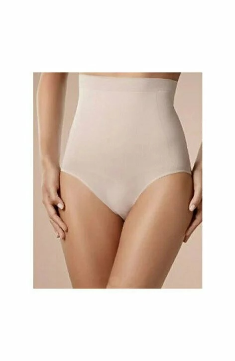 Chilot modelator talie inalta, banda silicon - Julimex Plie 50041 (Culoare: Bej, Marime: S) - 1 | YEO