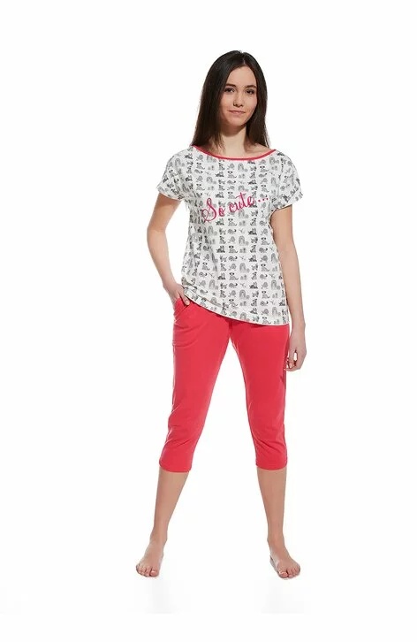 Pijama adolescente 100% bumbac, Cornette G293-24 (Culoare: Roz, Marime: XS/158) - 1 | YEO