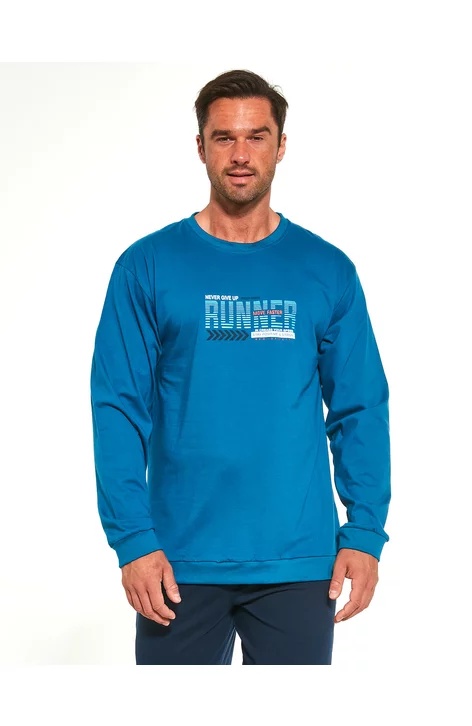 Pijama barbati, 100% bumbac, Cornette M461-181 Runner (Culoare: Albastru, Marime: XL) - 1 | YEO