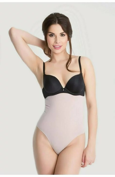 Chilot modelator talie inalta, banda silicon - Julimex Plie 50041 (Culoare: Bej, Marime: S) - 2 | YEO