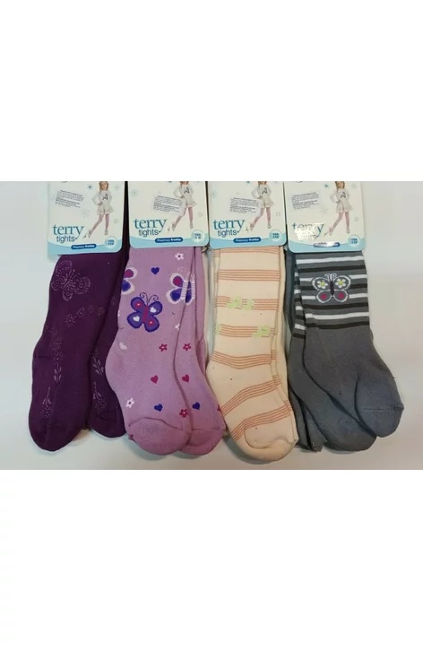 Dresuri flausate din bumbac pentru fete RA07G (Culoare: Multicolor, Marime: 128-134) - 1 | YEO
