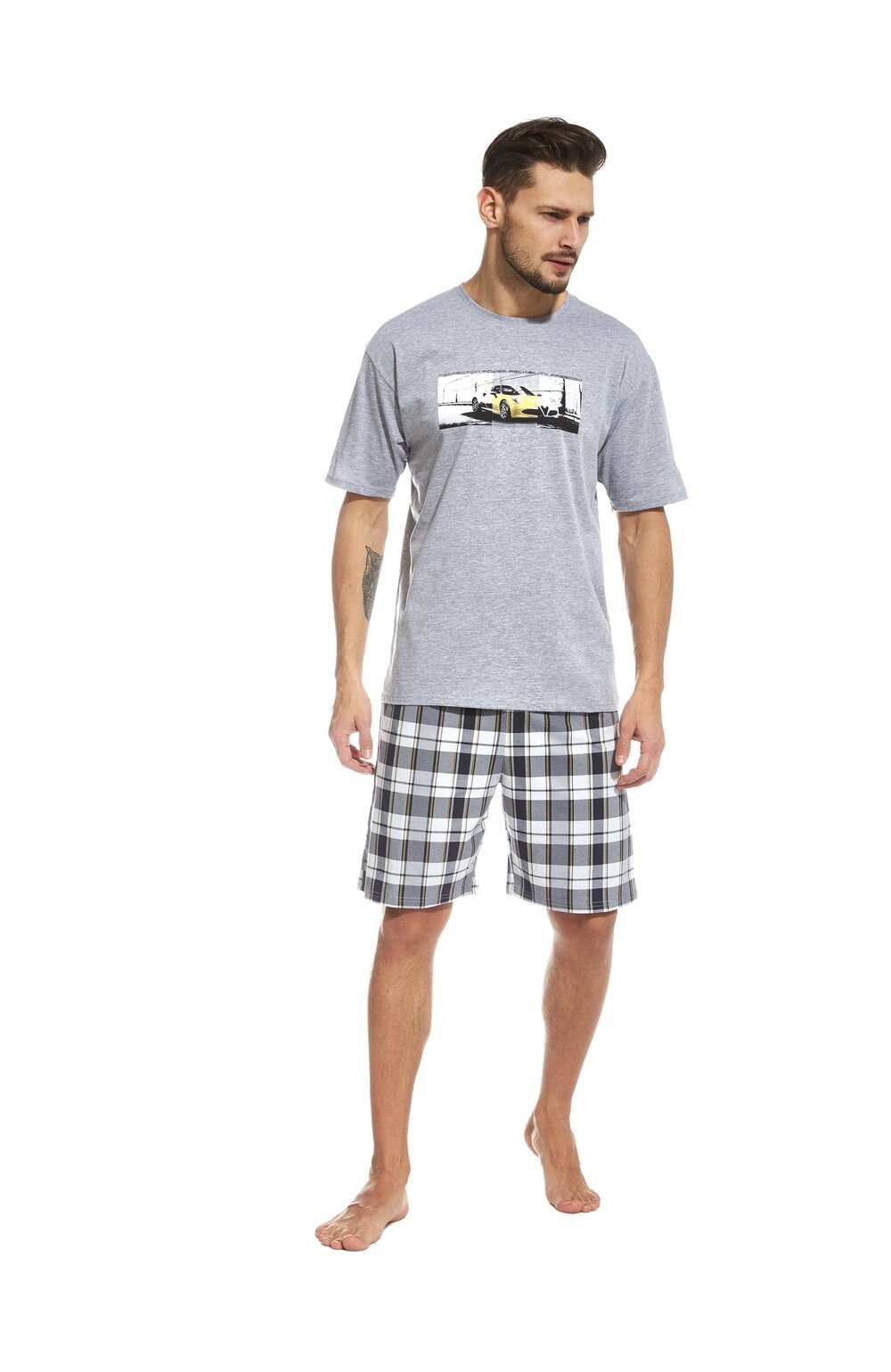 Pijama barbati, 100% bumbac, Cornette M326-049 (Culoare: Gri, Marime: 2XL) (Culoare: Gri, Marime: 2XL)