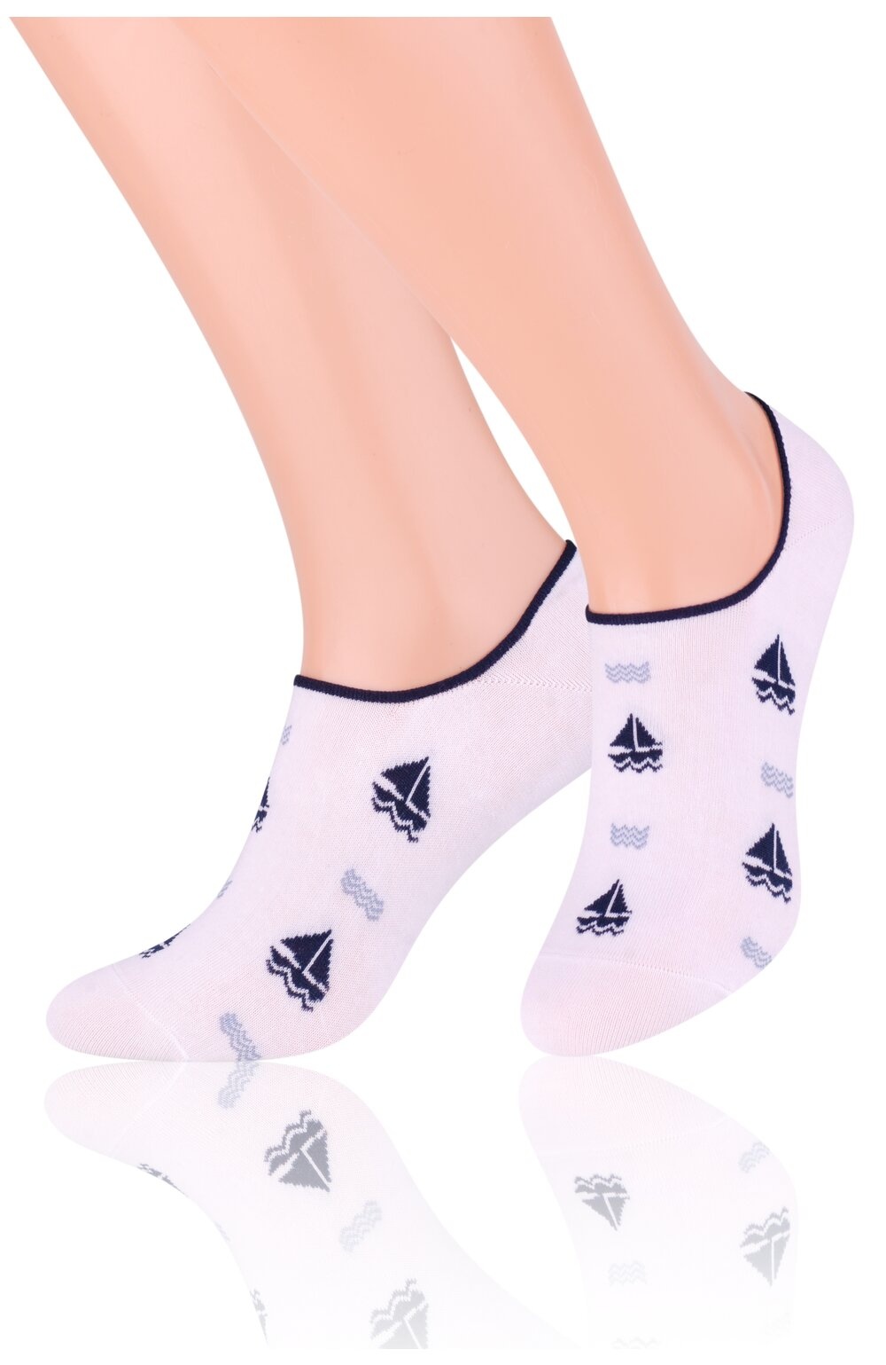 Sosete scurte unisex, invizibile, model barca - Steven S070-05V alb (Culoare: Alb, Marime: 38-40) (Culoare: Alb, Marime: 38-40)