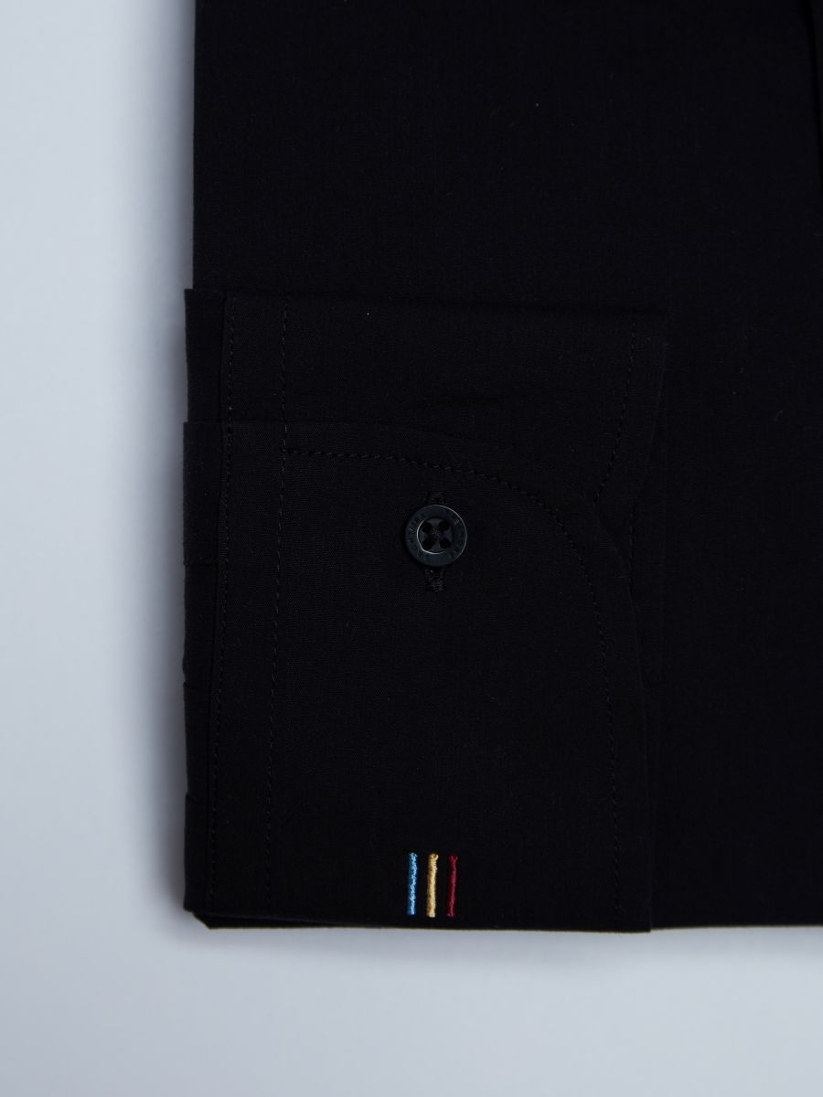 Camasa premium barbati, 100% bumbac, regular fit - FRONTERA - negru dungi (Culoare: Negru, Marime: 40) - 2 | YEO