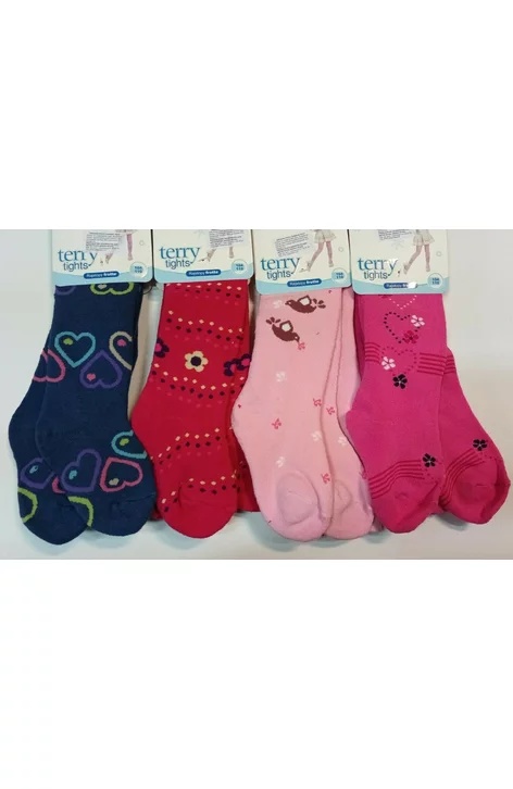 Dresuri flausate din bumbac pentru fete RA07G (Culoare: Multicolor, Marime: 128-134) - 2 | YEO