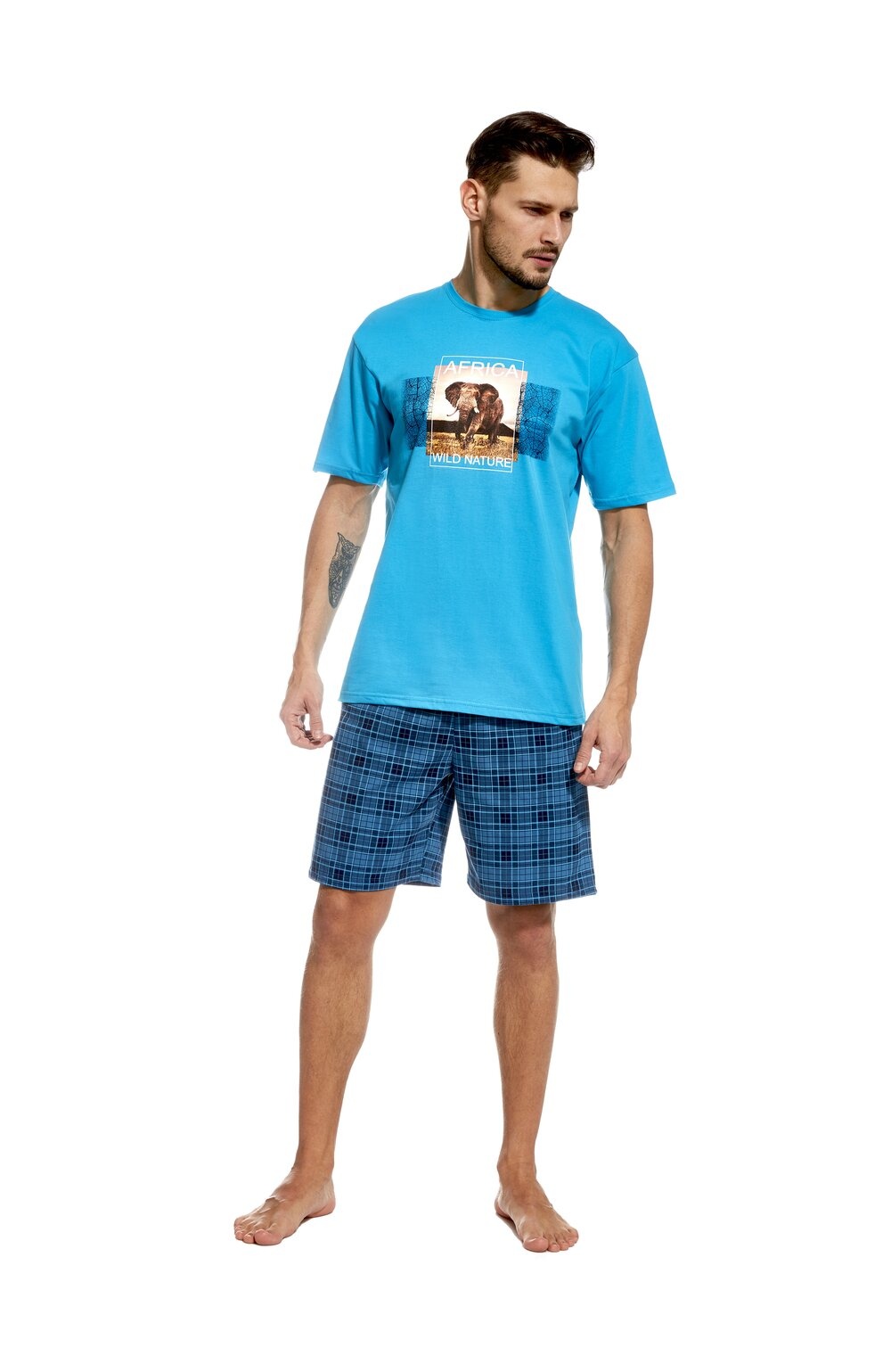 Pijama barbati, 100% bumbac, Cornette M326-052 (Culoare: Turcoaz, Marime: 2XL) (Culoare: Turcoaz, Marime: 2XL)