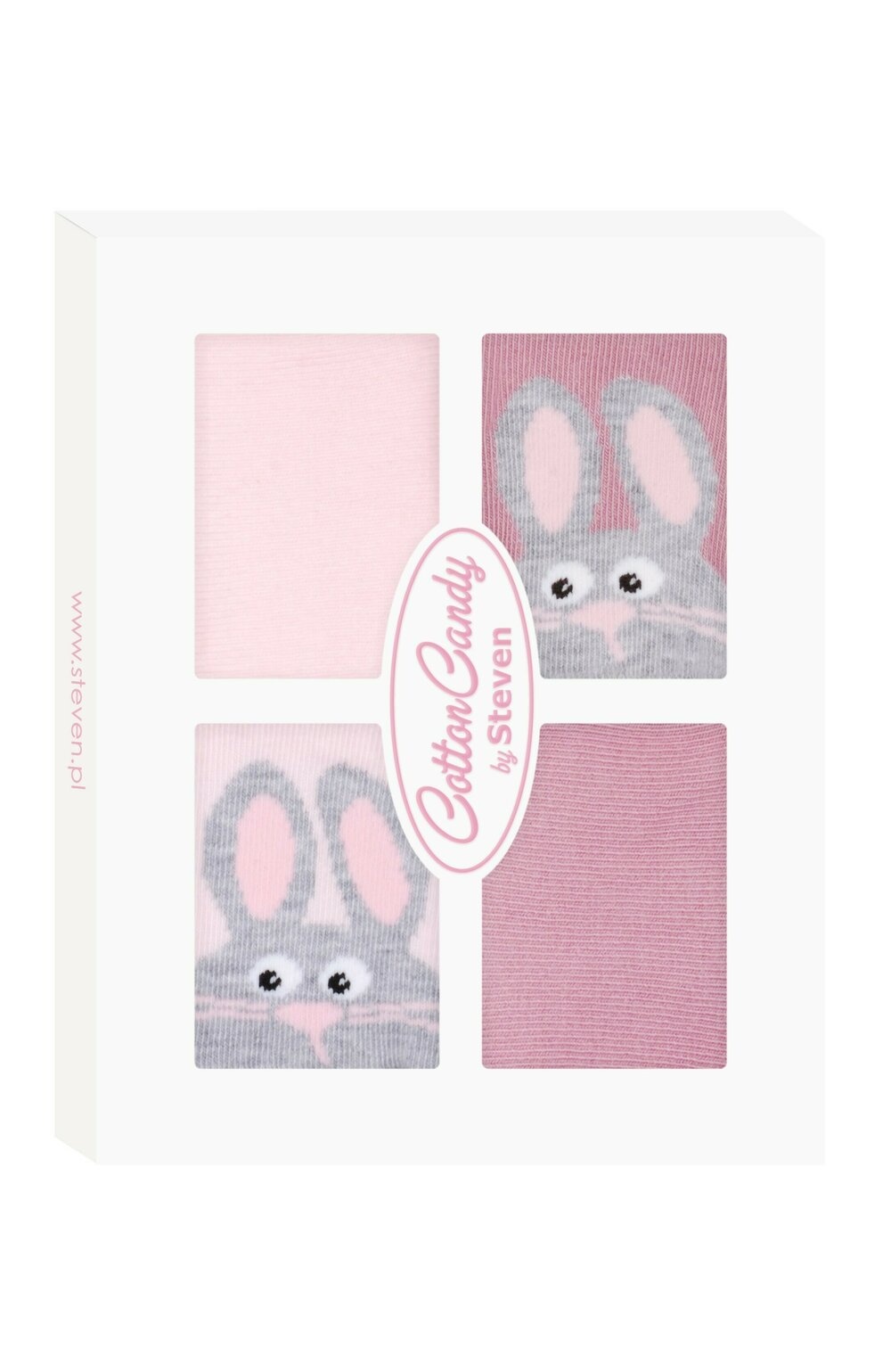 Sosete cu model pentru fetite, in cutie cadou S144-B001 (Culoare: Roz, Marime: 17-19) (Culoare: Roz, Marime: 17-19)