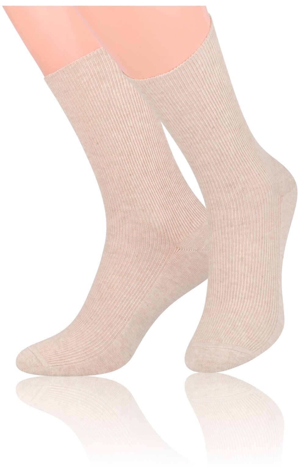 Sosete unisex, fara compresie, culoare bej melange - Steven S018-BEJM (Culoare: Bej, Marime: 35-38) (Culoare: Bej, Marime: 35-38)