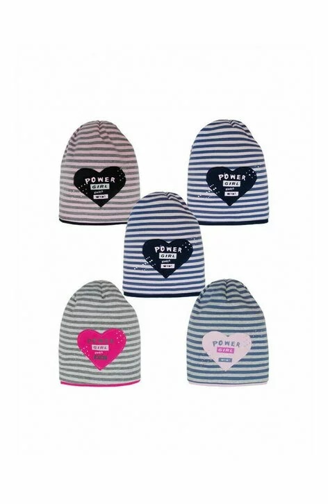 Caciula din bumbac pentru fetite 2-12 ani - AJS 38-125 multicolor (Culoare: Multicolor, Marime: 48-54) - 1 | YEO