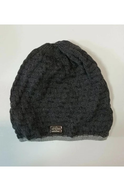 Caciula pentru fete 5-12 ani - AJS 34-106 alb, grafit (Culoare: Multicolor, Marime: 52-54) - 1 | YEO