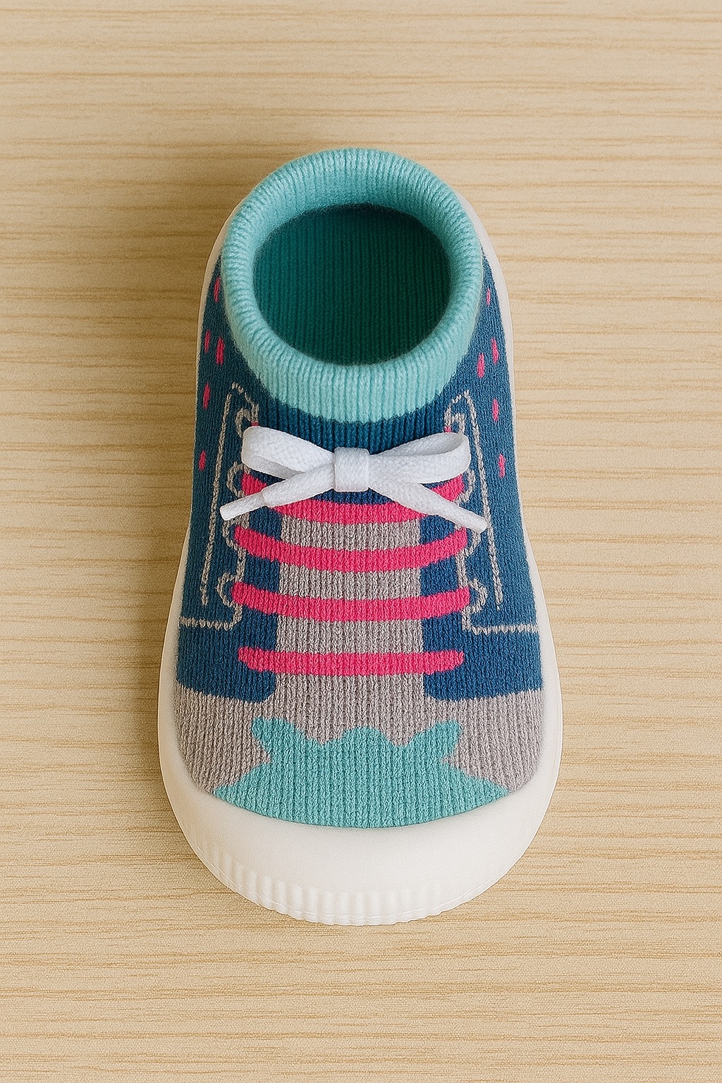 Mocasini cu talpa de cauciuc antiderapanta OB100G (Culoare: Multicolor, Marime: 20) - 1 | YEO