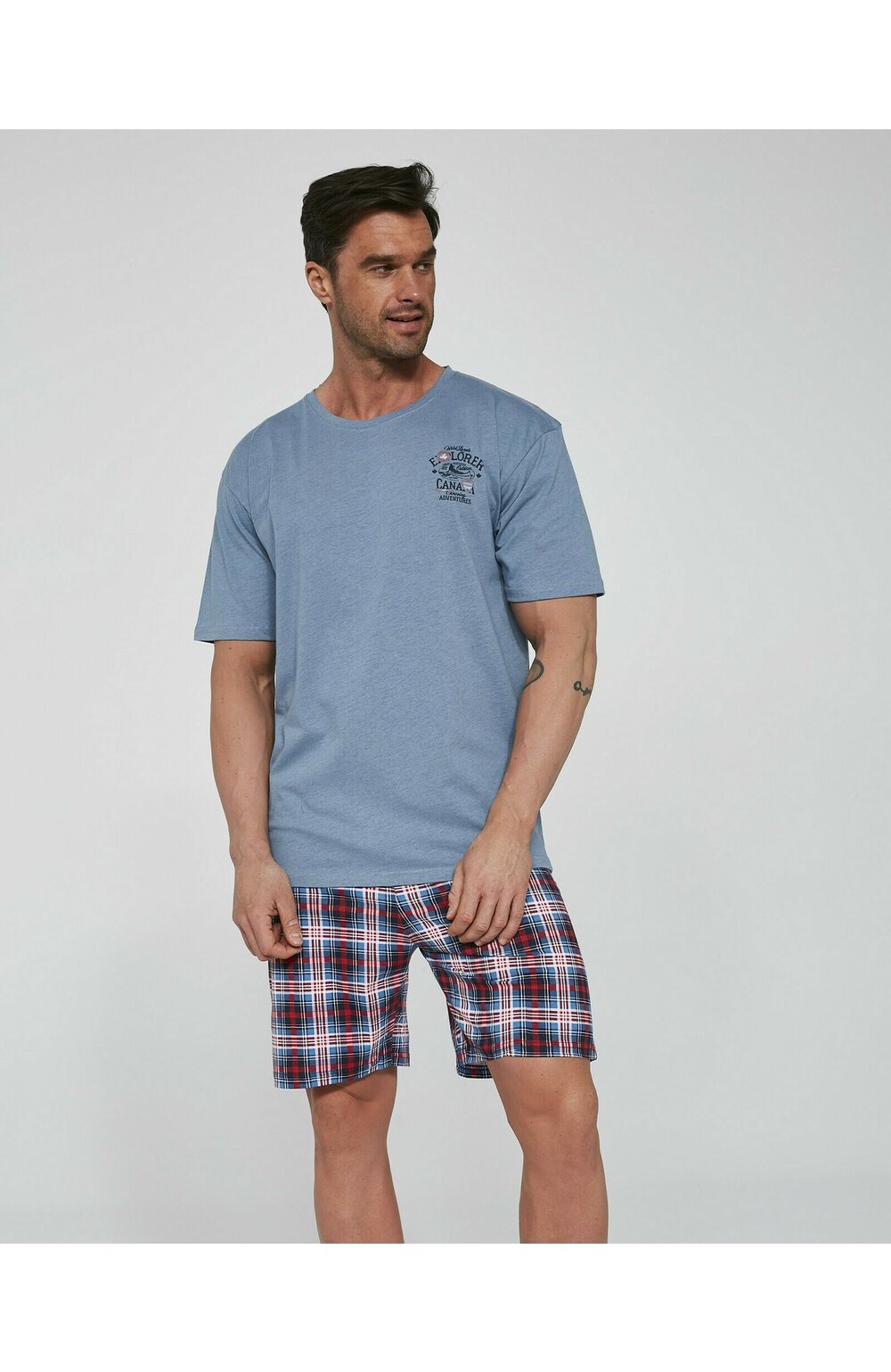 Pijama barbati, bumbac, Cornette M326-106 (Culoare: Blue, Marime: 2XL) (Culoare: Blue, Marime: 2XL)