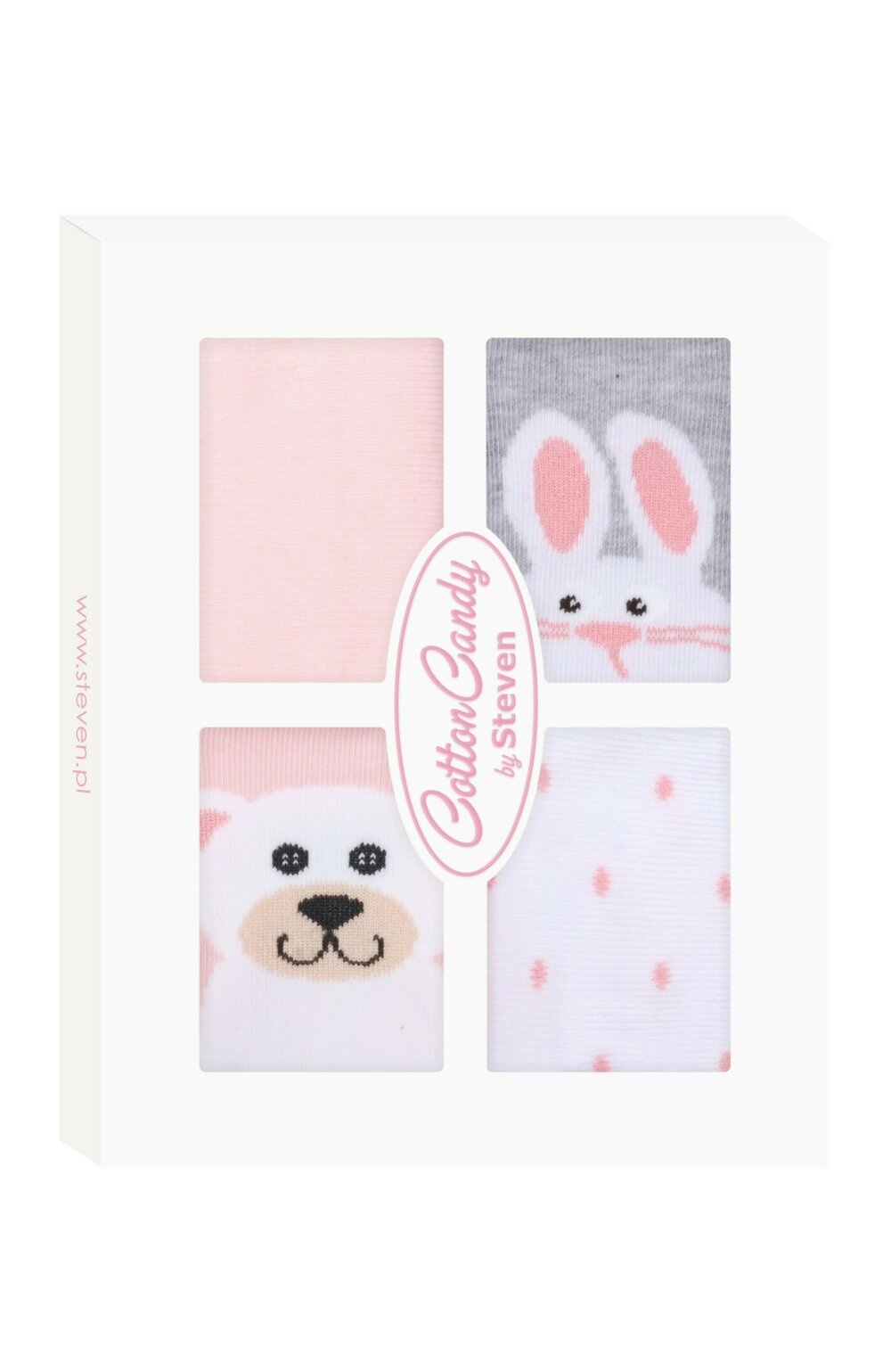 Sosete cu model pentru fetite, in cutie cadou S144-B002 (Culoare: Roz, Marime: 17-19) (Culoare: Roz, Marime: 17-19)