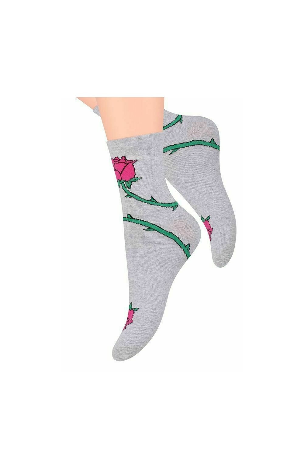 Sosete cu model S099-272 (Culoare: Gri, Marime: 35-37) (Culoare: Gri, Marime: 35-37)