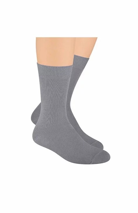 Sosete simple barbati, bumbac, culoare grey - Steven S048-GREY (Culoare: Gri, Marime: 38-40) - 1 | YEO