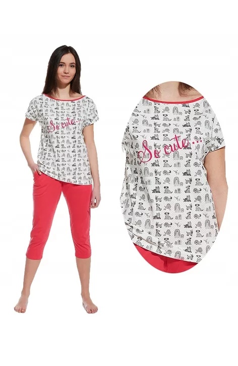 Pijama adolescente 100% bumbac, Cornette G293-24 (Culoare: Roz, Marime: XS/158)
