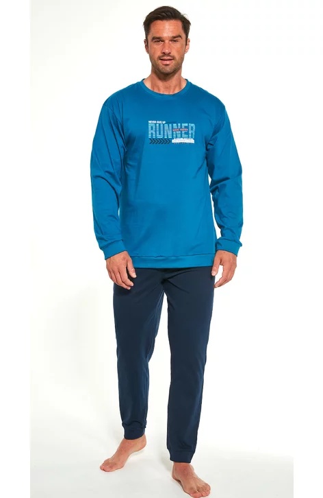 Pijama barbati, 100% bumbac, Cornette M461-181 Runner (Culoare: Albastru, Marime: XL)