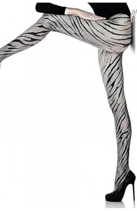 Ciorapi cu model - Marilyn Charly Zebra, 40 DEN - gri (Culoare: Grey, Marime: 3/4) - 2 | YEO