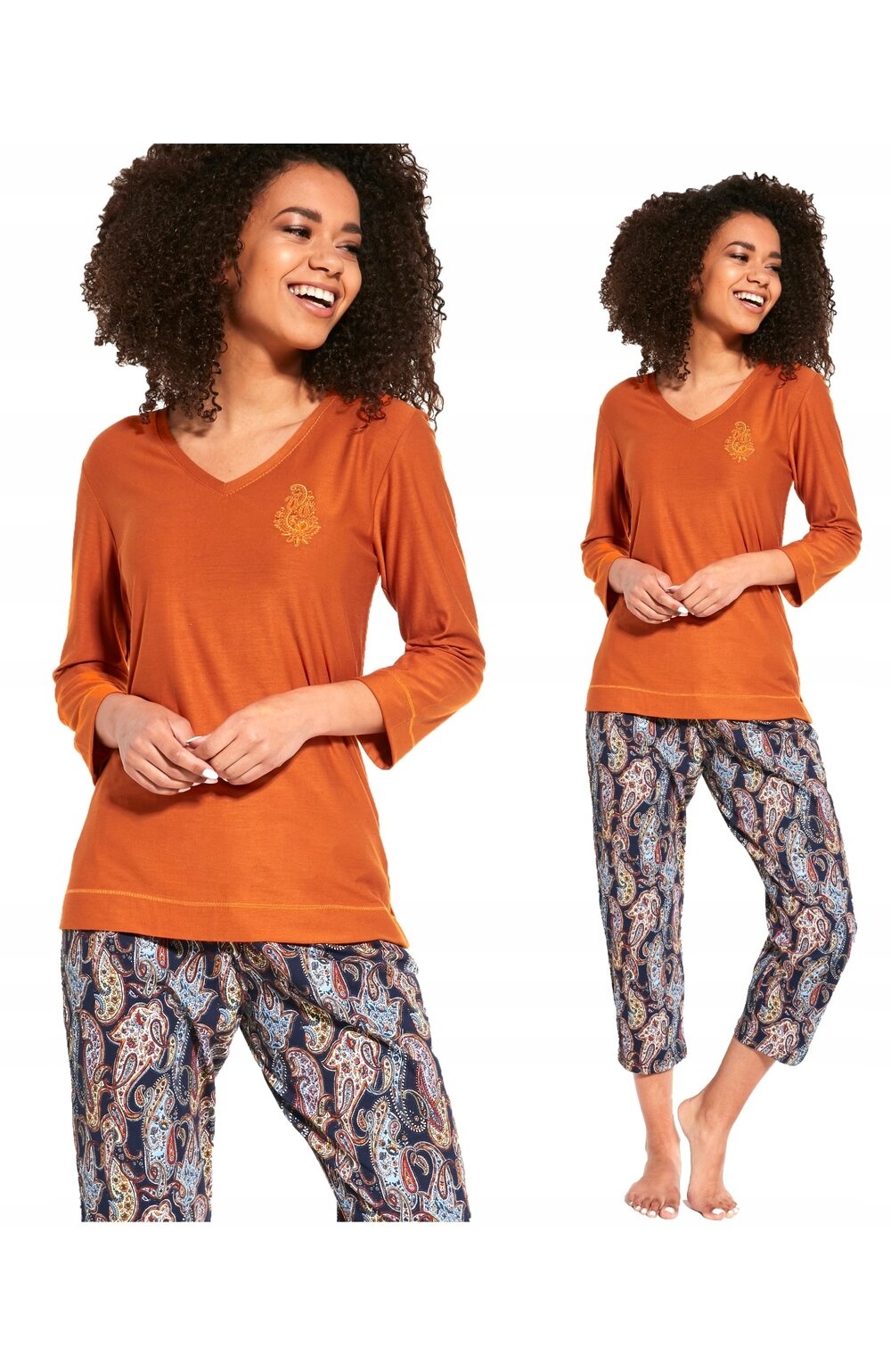 Pijama dama, 100% bumbac, Cornette W389-252 (Marime: 2XL, Culoare: Coral) (Marime: 2XL, Culoare: Coral)