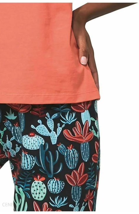 Pijama dama, 3 piese, 100% bumbac, Cornette W665-173 (Marime: L, Culoare: Coral) - 1 | YEO