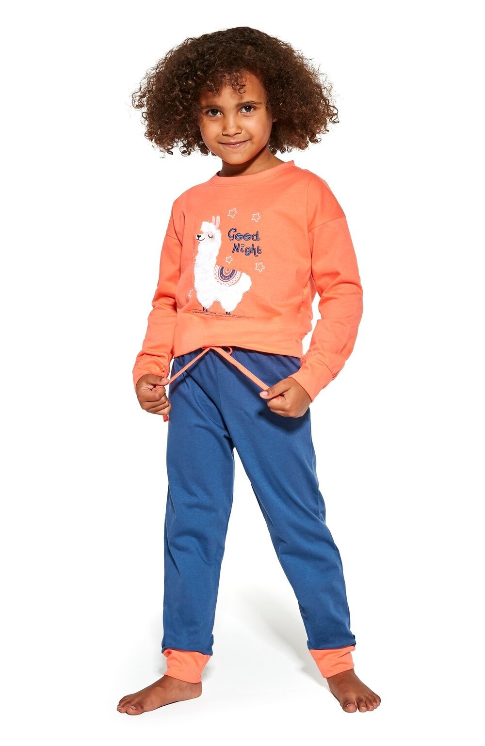 Pijama fete 1-8 ani, 100% bumbac - Cornette G469-144 Good Night (Marime: 086-092, Culoare: Coral) (Marime: 086-092, Culoare: Coral)