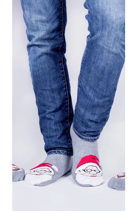 Sosete flausate barbati, model Craciun - Steven S122-19M gri (Culoare: Gri, Marime: 41-43) - 3 | YEO