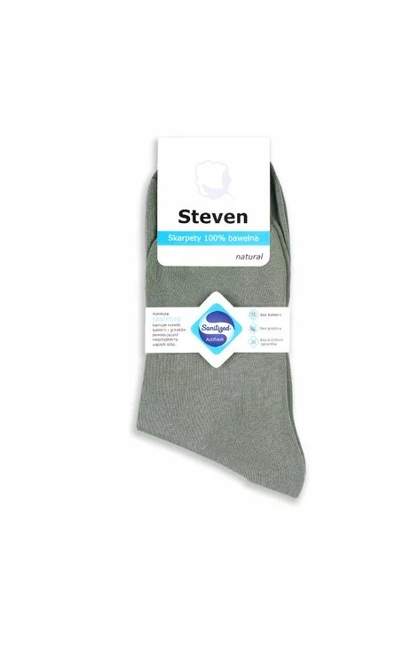 Sosete unisex, bumbac 100%, fara compresie, culoare bej - Steven S055-BEJ (Culoare: Bej, Marime: 41-43) - 1 | YEO