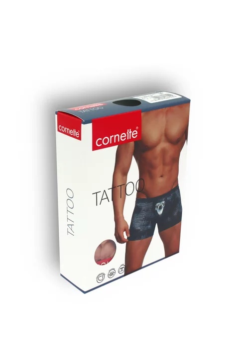 Boxeri barbati cu model Playboy Bunny fluorescent - Cornette Tattoo Mini M280-200 (Culoare: Negru, Marime: 2XL) - 1 | YEO