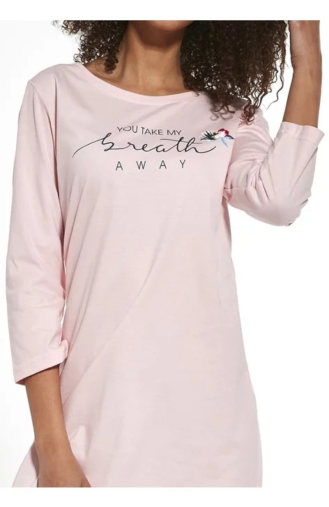 Camasa de noapte, 100% bumbac, Cornette W641-271 (Culoare: Roz, Marime: M) - 1 | YEO