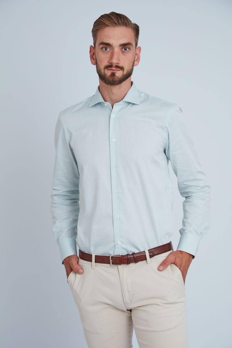 Camasa premium barbati, bumbac, regular fit - FRONTERA - verde (Culoare: Verde, Marime: 38)