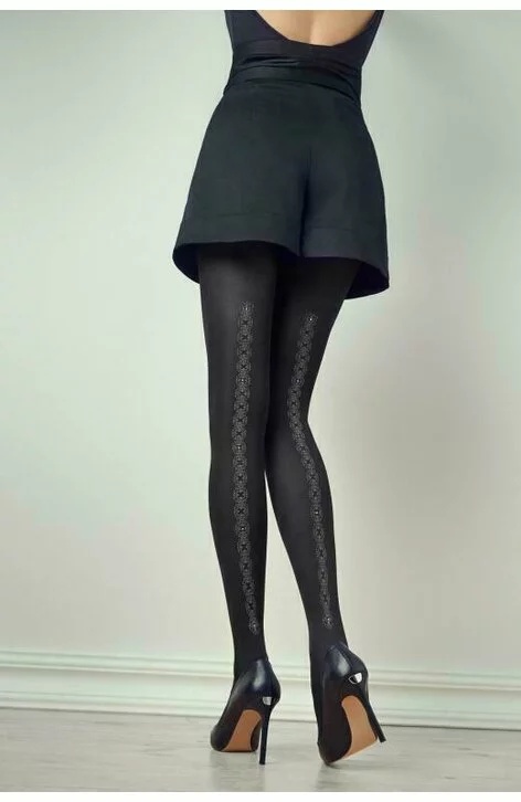 Ciorapi cu model, colectia exclusivista Patrizia Gucci for Marilyn G35 (Culoare: Negru, Marime: 1/2) - 1 | YEO