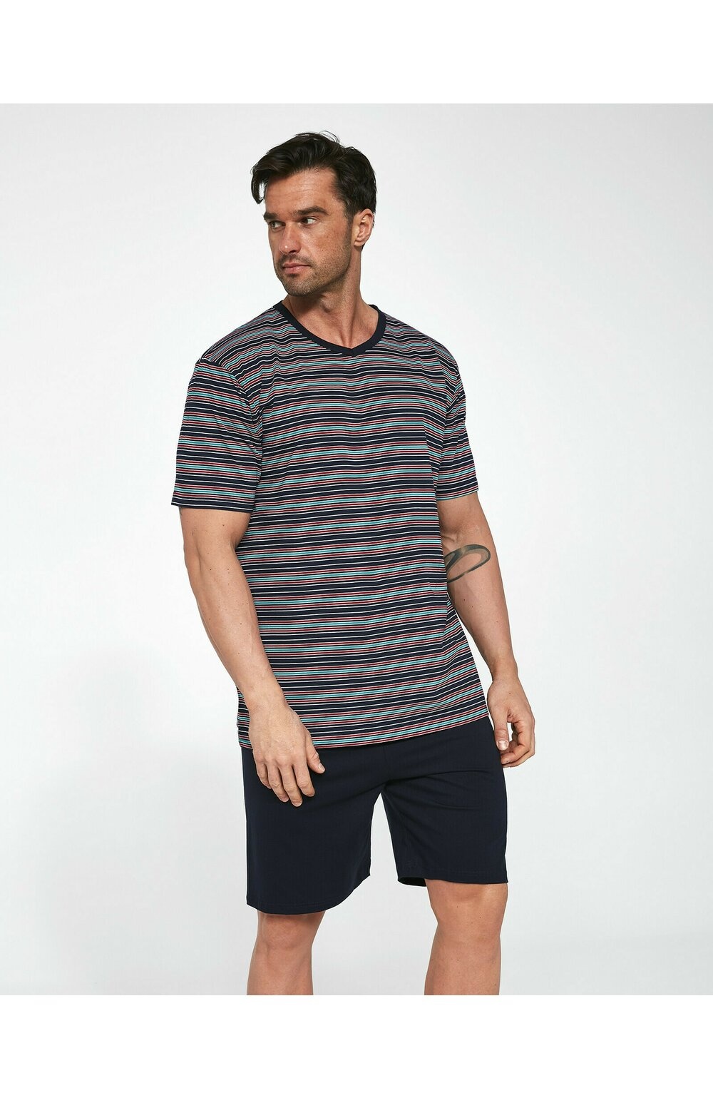 Pijama barbati, bumbac, Cornette M338-022 (Culoare: Multicolor, Marime: 2XL) (Culoare: Multicolor, Marime: 2XL)