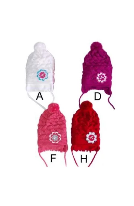 Set caciula si fular pentru fete 1,5-5 ani - AJS 26-265 magenta, corai, alb, rosu (Culoare: Multicolor, Marime: 1.5-5 ani) - 1 | YEO