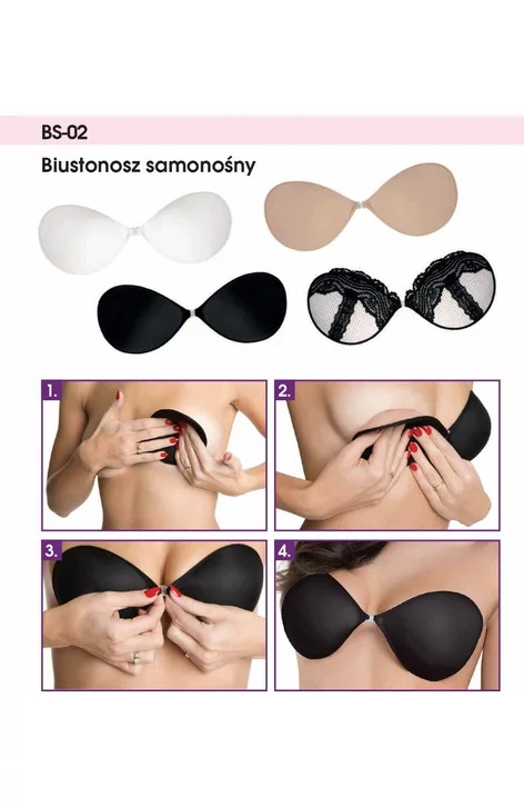 Sutien autoadeziv fara bretele, cu inchidere in fata - Julimex BS02 (Culoare: Alb, Marime: B) - 3 | YEO