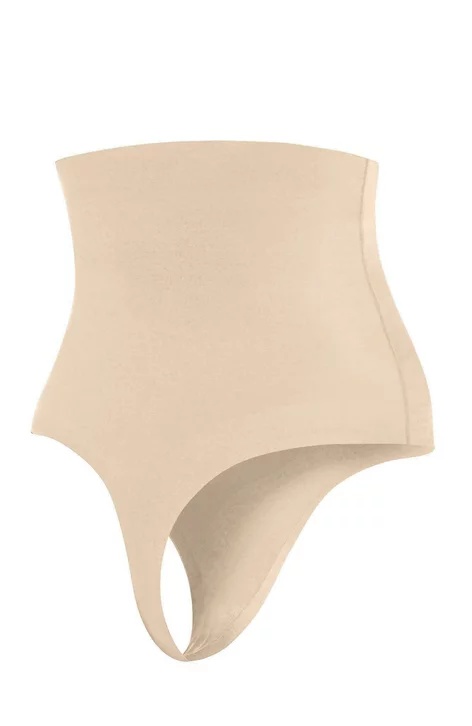 Chilot modelator tanga cu talie inalta - Julimex String 275 (Culoare: Bej, Marime: XL) - 2 | YEO