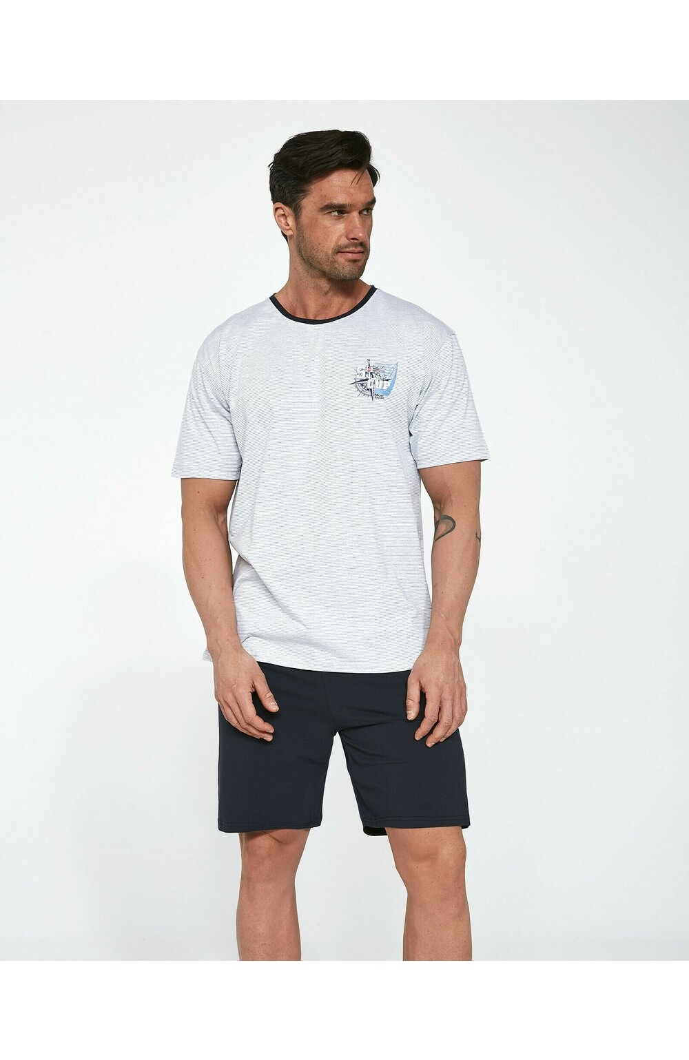 Pijama barbati, 100% bumbac, Cornette M471-110 (Culoare: Gri, Marime: 2XL) (Culoare: Gri, Marime: S)