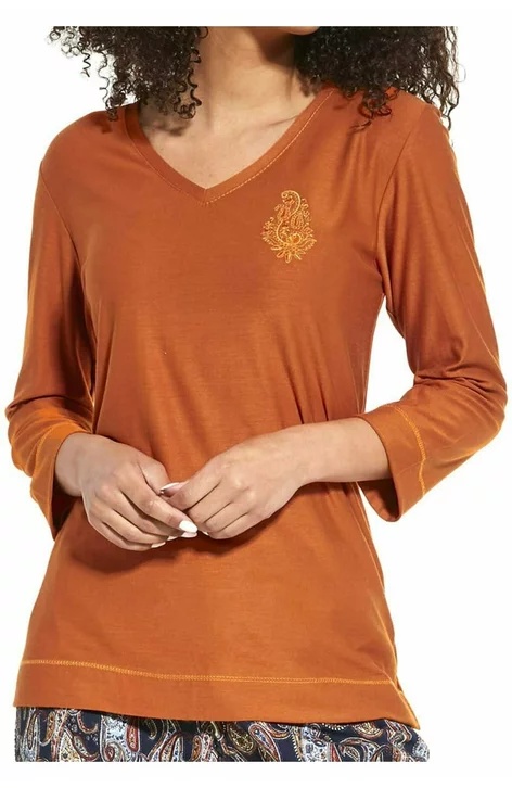 Pijama dama, 100% bumbac, Cornette W389-252 (Marime: L, Culoare: Coral) - 1 | YEO