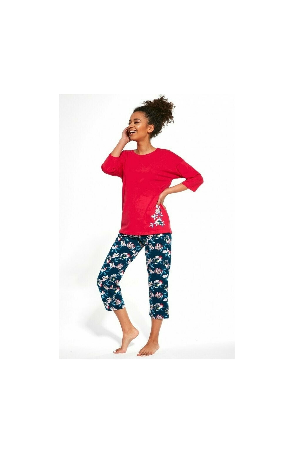 Pijama dama, 100% bumbac, Cornette W391-248 (Culoare: Roz, Marime: L) (Culoare: Roz, Marime: L)