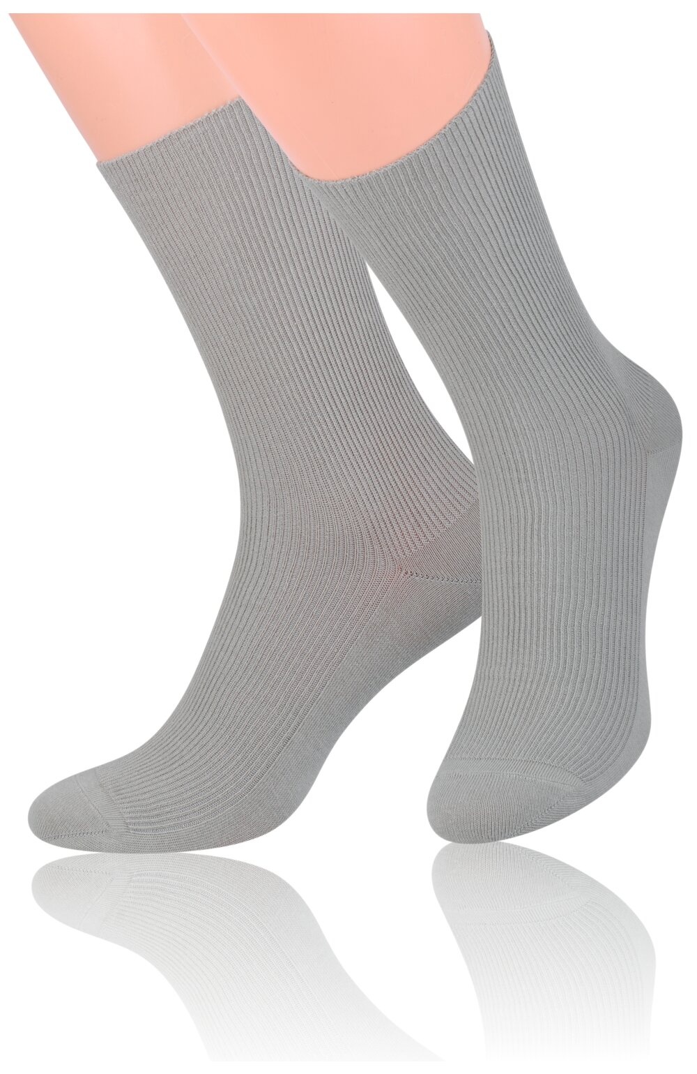 Sosete bumbac unisex, fara compresie, culoare gri - Steven S018-GRI (Culoare: Gri, Marime: 35-38) (Culoare: Gri, Marime: 35-38)