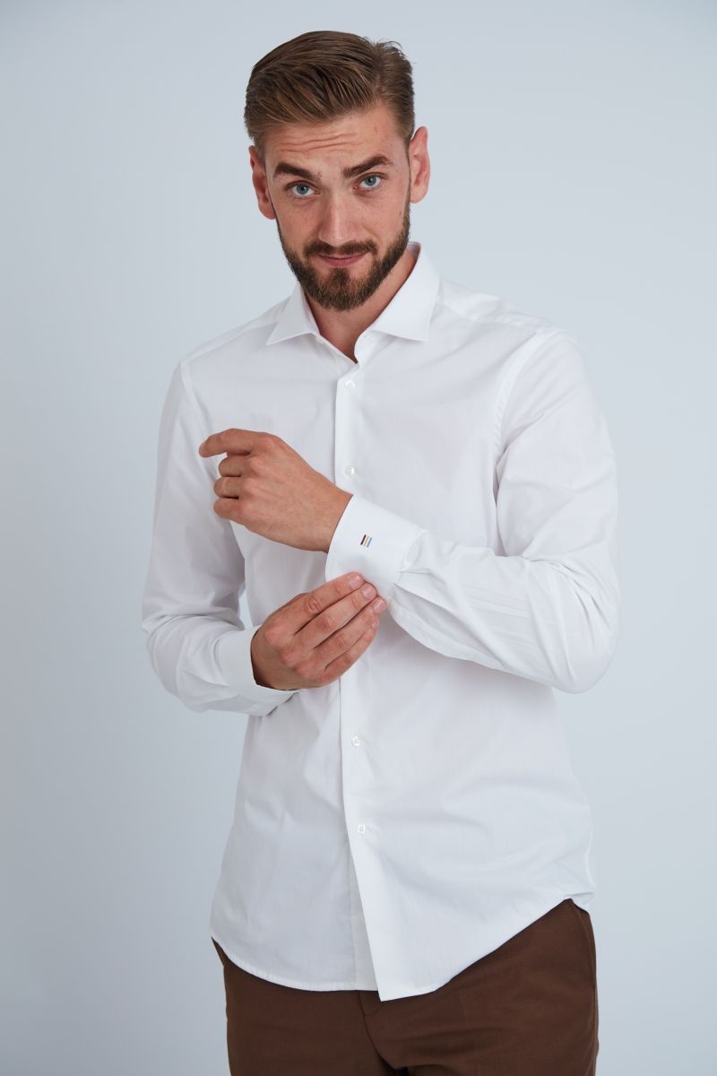 Camasa premium barbati, 100% bumbac, regular fit - FRONTERA - alb (Culoare: Alb, Marime: 38)