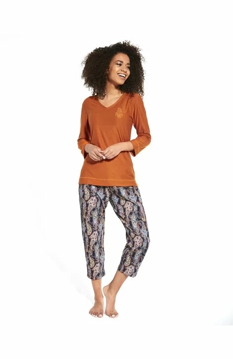 Pijama dama, 100% bumbac, Cornette W389-252 (Marime: L, Culoare: Coral) - 2 | YEO